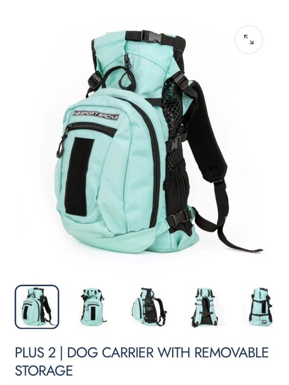 K9 Sport Sack Dog Carrier Backpack - Mint Blue - Picture 2 of 5